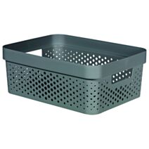 Bac de rangement recyclé 11L Infinity gris - CURVER