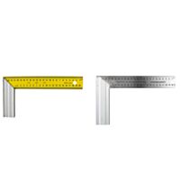 equerre d onglet jaune 250mm talon aluminium - FISCHER DAREX