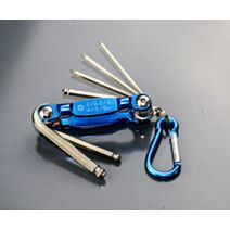 6 Clés allen hexagonales à boule sur porte-clés - FISCHER