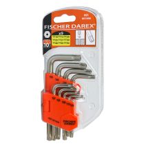 Clé male hexagonale tamper torx x9