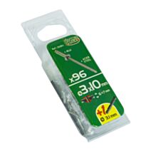 rivets aveugle 3x10 x96 pcs alu acier tête plate - FISCHER DAREX