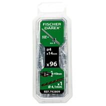 rivets aveugle 4x14 x96 pcs alu acier tête plate - FISCHER DAREX