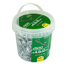 rivets aveugle 4.8x12 x500 pcs alu acier tête plate - FISCHER DAREX