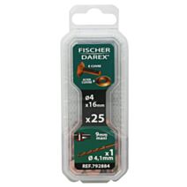 rivets pleins 4x16x25 pcs cuivre - FISCHER DAREX