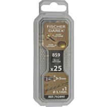 rivets tubulaires 8s9 x25pcs acier laitonné - FISCHER DAREX