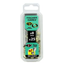 25 oeillets 8mm acier laitoné, outils de pose - FISCHER DAREX