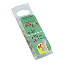 oeillets 10mm x25 pcs acier laitone outils de pose - FISCHER DAREX