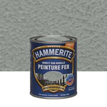 Peinture Métal Direct Sur Rouille Effet Martelé Gris Argent 0,75L - HAMMERITE