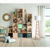 Miroir en fibre naturelle Broka Ø65cm