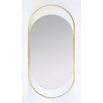 Miroir métal doré 30x60cm