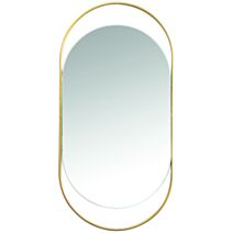Miroir métal doré 30x60cm