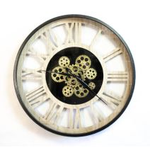 Horloge Industrielle Vallorbe Noir Ø57cm
