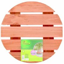 Roule pot bois FSC lasuré Marron Ø 0,40m