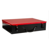 Coffret métal noir/rouge