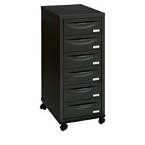 Module Brico Box 6 tiroirs sur roulettes 72x30x39cm Rouge - PIERRE HENRY