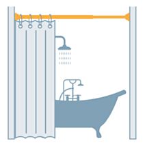 Tringle entre-murs blanc 70-120cm - ATELIER 28