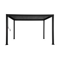 Tonnelle autoportante bioclimatique Alu Caly 4x3xH2,5m gris anthracite