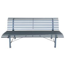 Banc de jardin AMERICA en métal coloris gris anthracite - 3 personnes