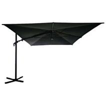 Parasol déporté rectangulaire VIENNA en métal coloris gris anthracite