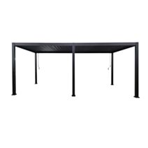 Pergola Bioclimatique Alu Acier Caly 6x3m Gris Anthracite