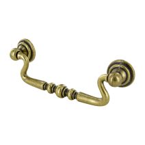Poignée tombante L115mm entraxe 96mm zamak bronze