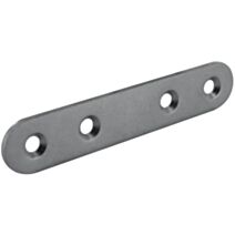 Patte assemblage bouts ronds 80mm acier zingué x4