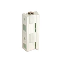 Charnière universelle 40x15mm nylon blanc x2