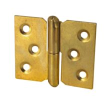 Paumelle 40x50mm gauche acier laitonné x2