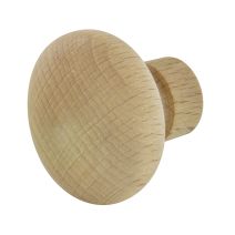 Bouton rond diamètre 40 mm en hêtre poncé