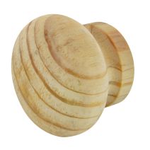 Bouton rond diamètre 50 mm en pin poncé
