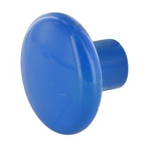 Bouton rond sans insert D35mm H26mm Plastique bleu