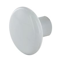 Bouton rond sans insert D35mm. Plastique blanc