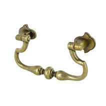 Poignée tombante L83mm entraxe 64mm zamak bronze