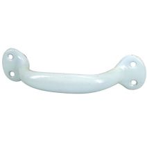 Poignée patte entraxe 123 l140 acier blanc