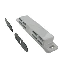 Loqueteau magnétique pour porte de meuble double à visser force 2x4kg gâche fixe