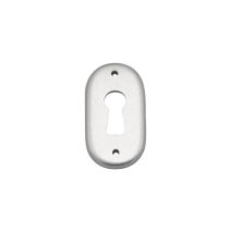 Entrée de clé ovale 40x21,4mm zamak nickelé mat