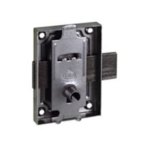 Verrou applique droite/gauche axe 25mm acier poli