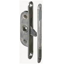 Loquet à encastrer + gache argente 220x70 haut 15