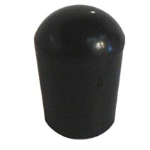 Embout rond enveloppant d25 plastique noir x4