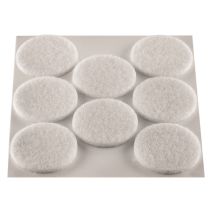 Patin rond adhesif feutree blanc d22 x12