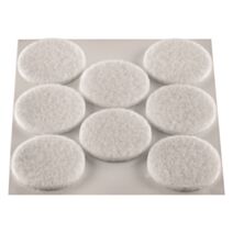 Patin rond adhesif feutré blanc d27 x8