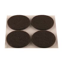 Patin rond adhésif feutree brun d22 x12