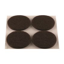 Patin rond adhésif feutree brun d27 x8