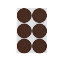 6 Patins adhésifs ronds Ø32mm feutre brun - CIME