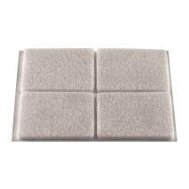 Patin rectangulaire adhesif feutre blanc 85x105