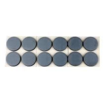 12 Patins ronds adhésifs PTFE bleu D22mm - CIME
