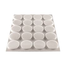 Patin rond antiderapant plastique blanc d16 x20