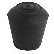 Embout rond extérieur caoutchouc noir d30 x2