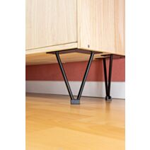 Set de 4 embouts de protection pied de meuble noir Ø10 mm - CIME