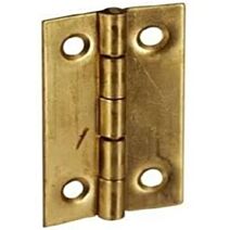 Charnière rectangulaire pour meuble en laiton poli 25x18mm - CIME